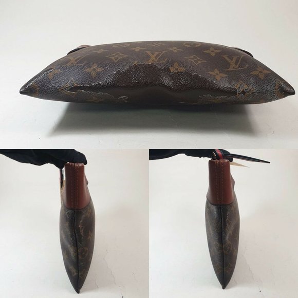 LOUIS VUITTON Pochette Tuileries Monogram Caramel Rouge - Picture 4 of 13